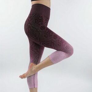 Ombre Capris Seamless Athletic Leggings High Waist